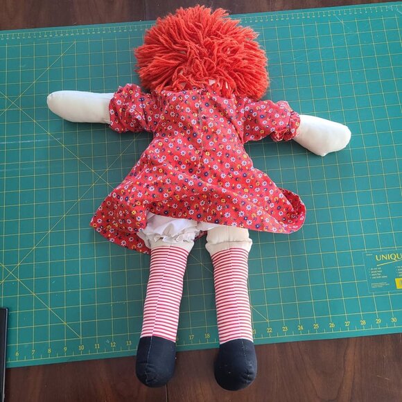 24 inch vintage handmade Raggedy Ann and Andy doll 1970s classic style - Picture 3 of 4